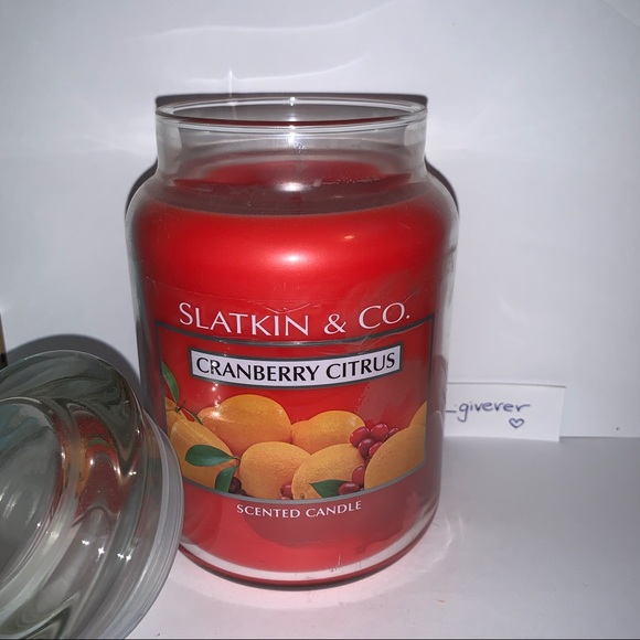 Cranberry Citrus 22oz BBW Slatkin Jar Candle Rare - Picture 3 of 11